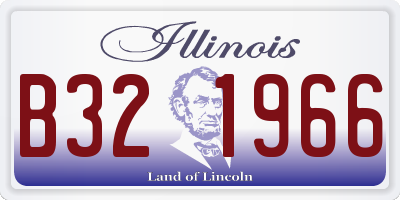 IL license plate B321966