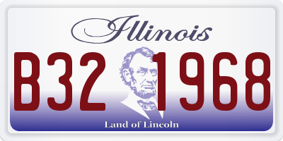 IL license plate B321968