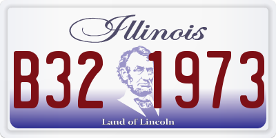 IL license plate B321973