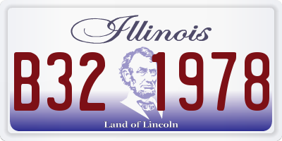 IL license plate B321978