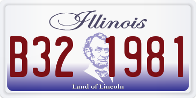IL license plate B321981