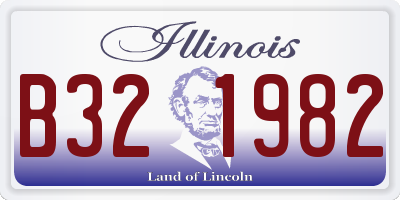 IL license plate B321982