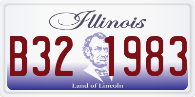 IL license plate B321983