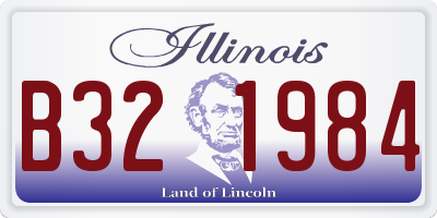 IL license plate B321984