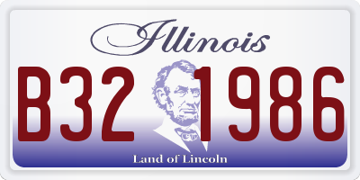 IL license plate B321986
