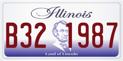 IL license plate B321987