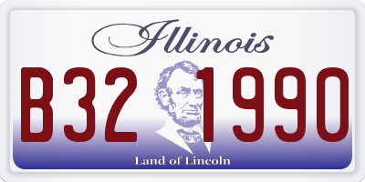 IL license plate B321990