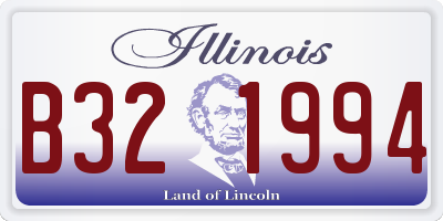 IL license plate B321994