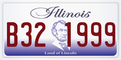IL license plate B321999