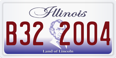 IL license plate B322004