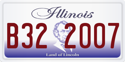 IL license plate B322007