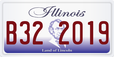 IL license plate B322019