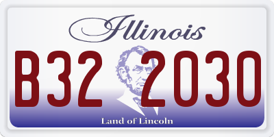IL license plate B322030