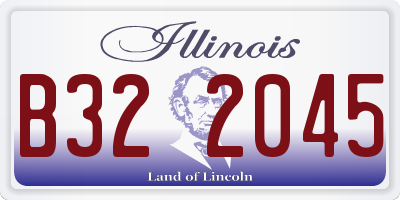 IL license plate B322045