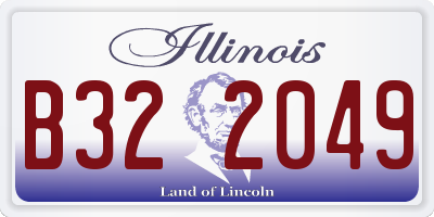 IL license plate B322049