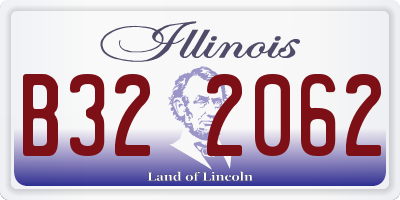 IL license plate B322062