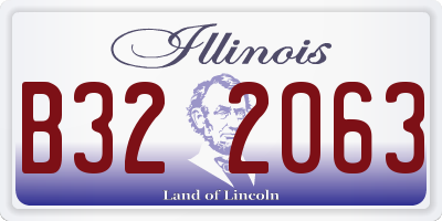 IL license plate B322063