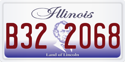 IL license plate B322068