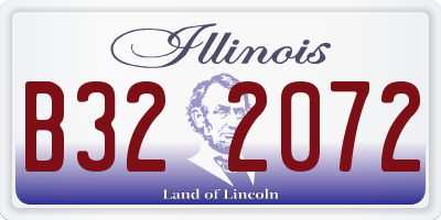 IL license plate B322072