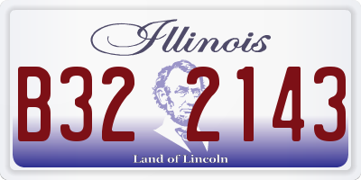IL license plate B322143