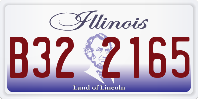 IL license plate B322165