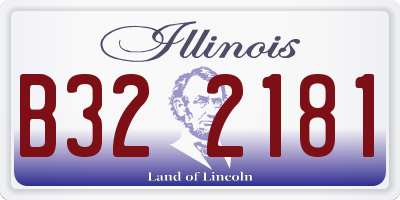 IL license plate B322181