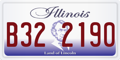 IL license plate B322190