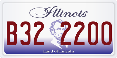IL license plate B322200