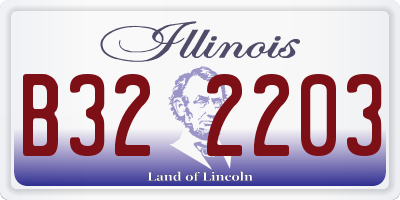 IL license plate B322203