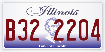 IL license plate B322204