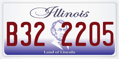 IL license plate B322205