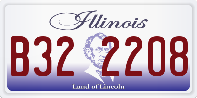 IL license plate B322208