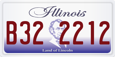IL license plate B322212