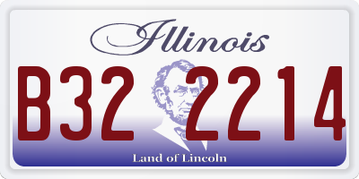 IL license plate B322214