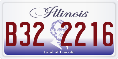 IL license plate B322216