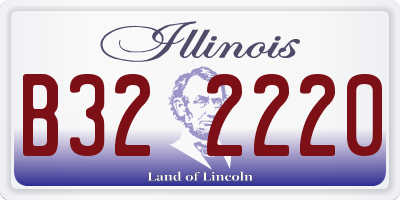 IL license plate B322220