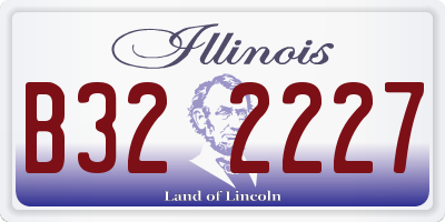 IL license plate B322227