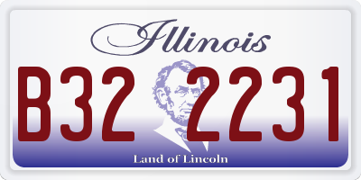 IL license plate B322231