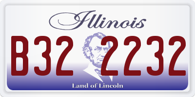 IL license plate B322232