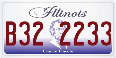 IL license plate B322233