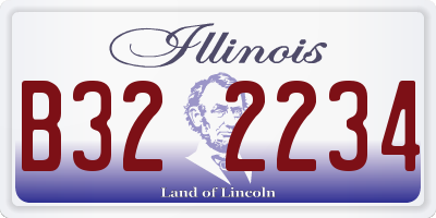 IL license plate B322234