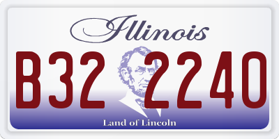 IL license plate B322240