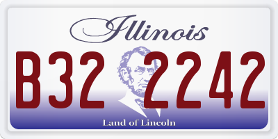 IL license plate B322242