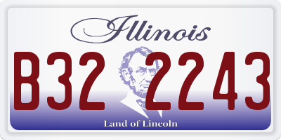 IL license plate B322243