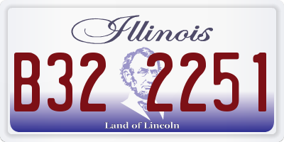 IL license plate B322251