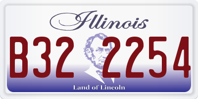 IL license plate B322254