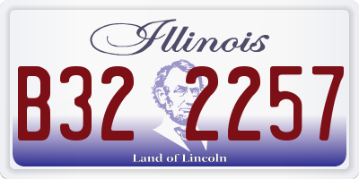 IL license plate B322257
