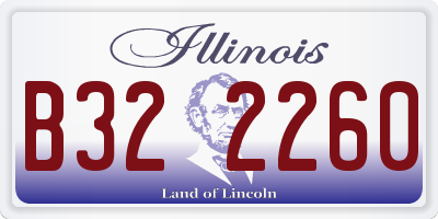 IL license plate B322260