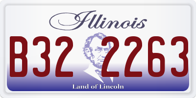 IL license plate B322263