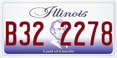 IL license plate B322278
